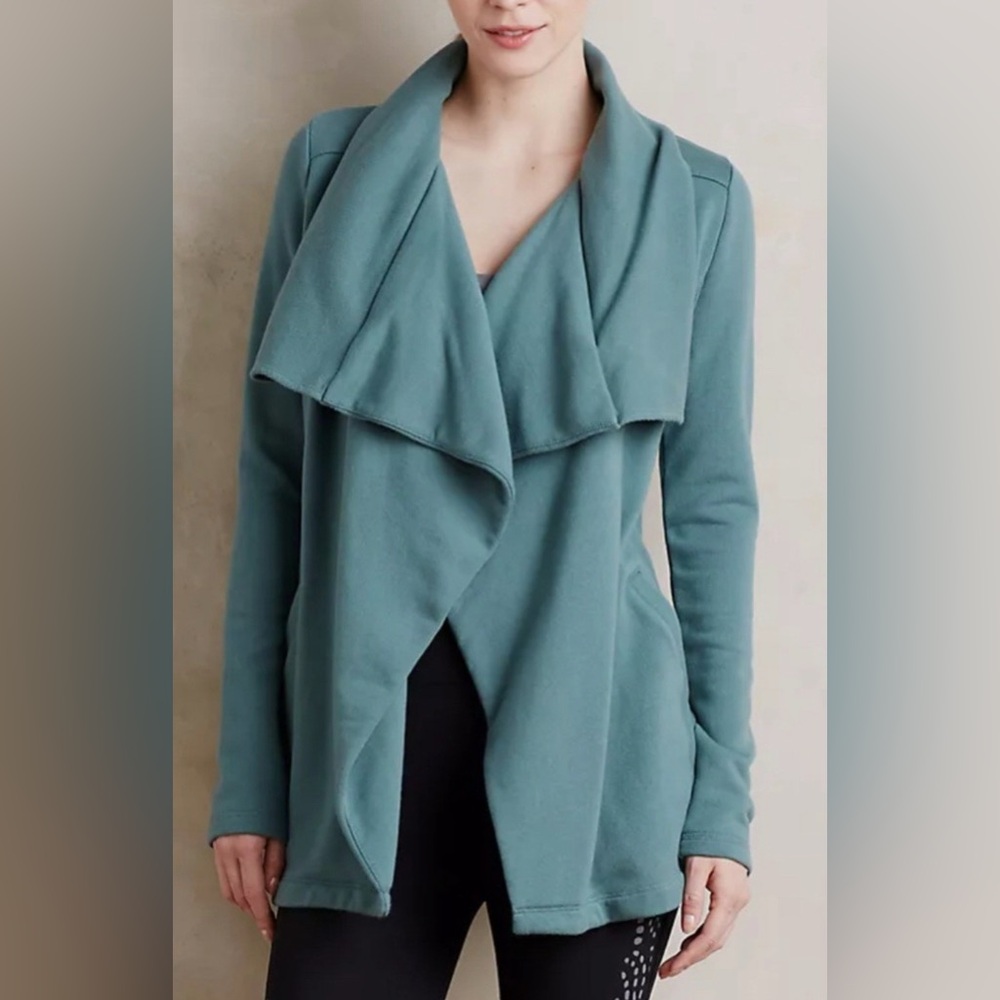 Anthropologie Saturday Sunday Vixie Open
Front Cardigan Teal Green XS